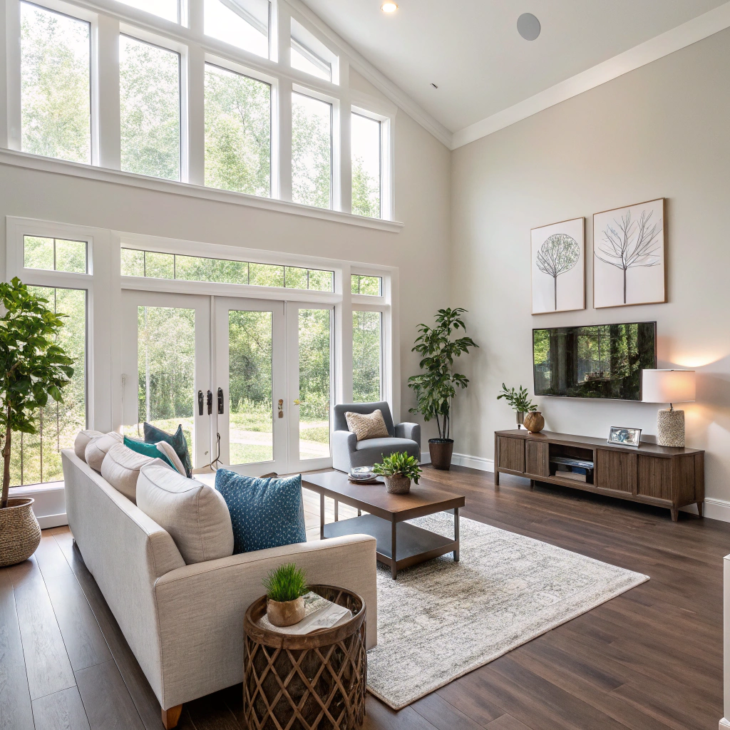 Professional renovation team at work